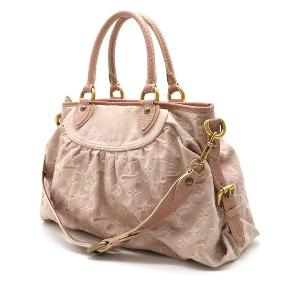 Louis Vuitton Monogram Denim Neocabby MM Tote Shoulder Bag Pink - Picture 2 of 9